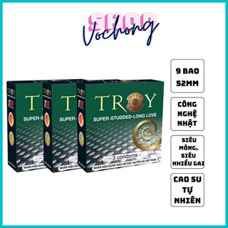 COMBO 3H Bao cao su TROY Super Studded siêu gai tăng khoái cảm