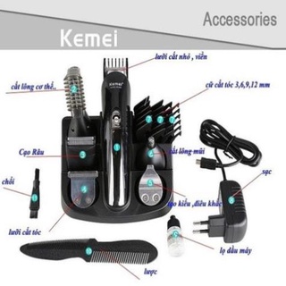Máy Cắt Tóc - Bộ Tông đơ cắt tóc kemei 600 cao cấp, nhiều chức năng cắt tóc, cắt viền,  tỉa lông mũi 4144