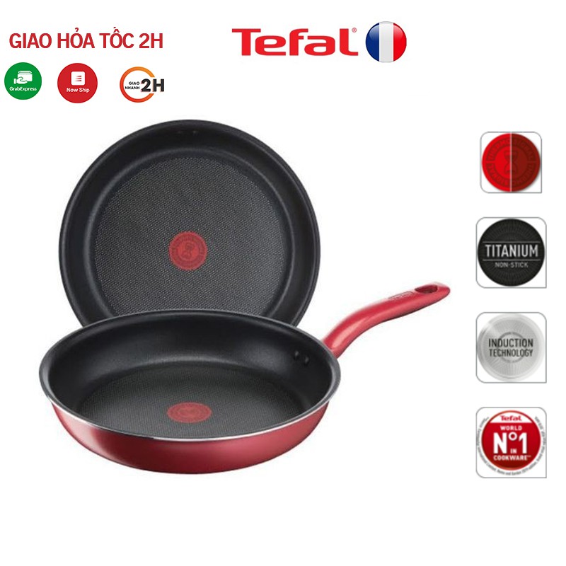 Chảo rán Tefal So Chef G1350695 đáy từ chống dính Titanium non-stick,  mặt ngoài phủ sơn chống dính-TEfal.ChaochienSo