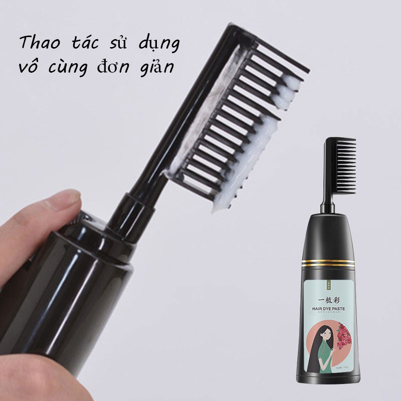 Bộ lược nhuộm tóc thông minh 1 nút bấm phiên bản cao cấp nhiều màu (phủ bạc) | BigBuy360 - bigbuy360.vn