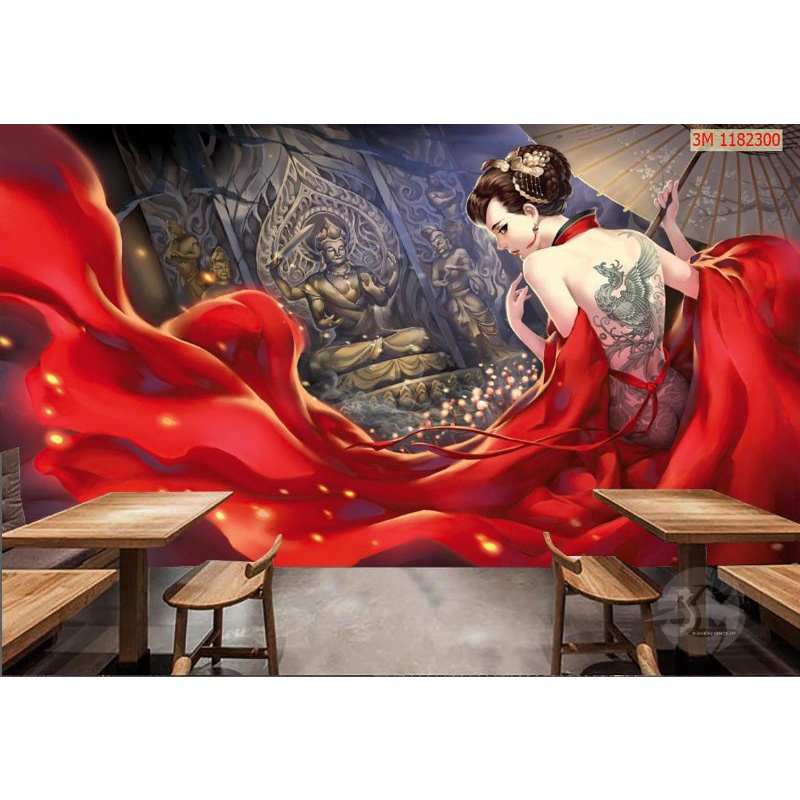 Tranh dán tường 3D trang trí quán cafe,trà sữa, nhà hàng in khổ lớn liên hệ 0367199384