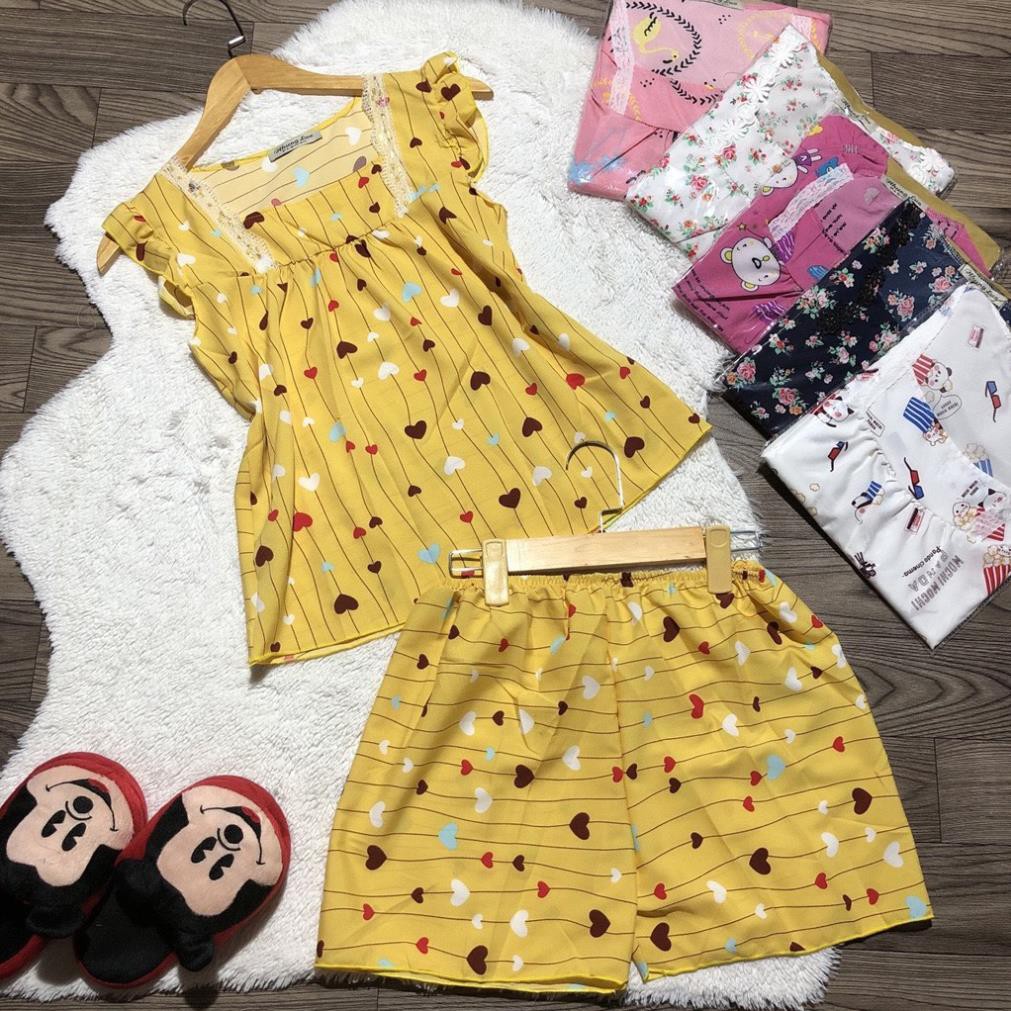 Bộ đùi nữ 🍄 FREE SHIP 🍄 Đồ bộ ngủ dạng quần đùi, cổ áo vuông viền ren, chất tole mát lạnh. | BigBuy360 - bigbuy360.vn