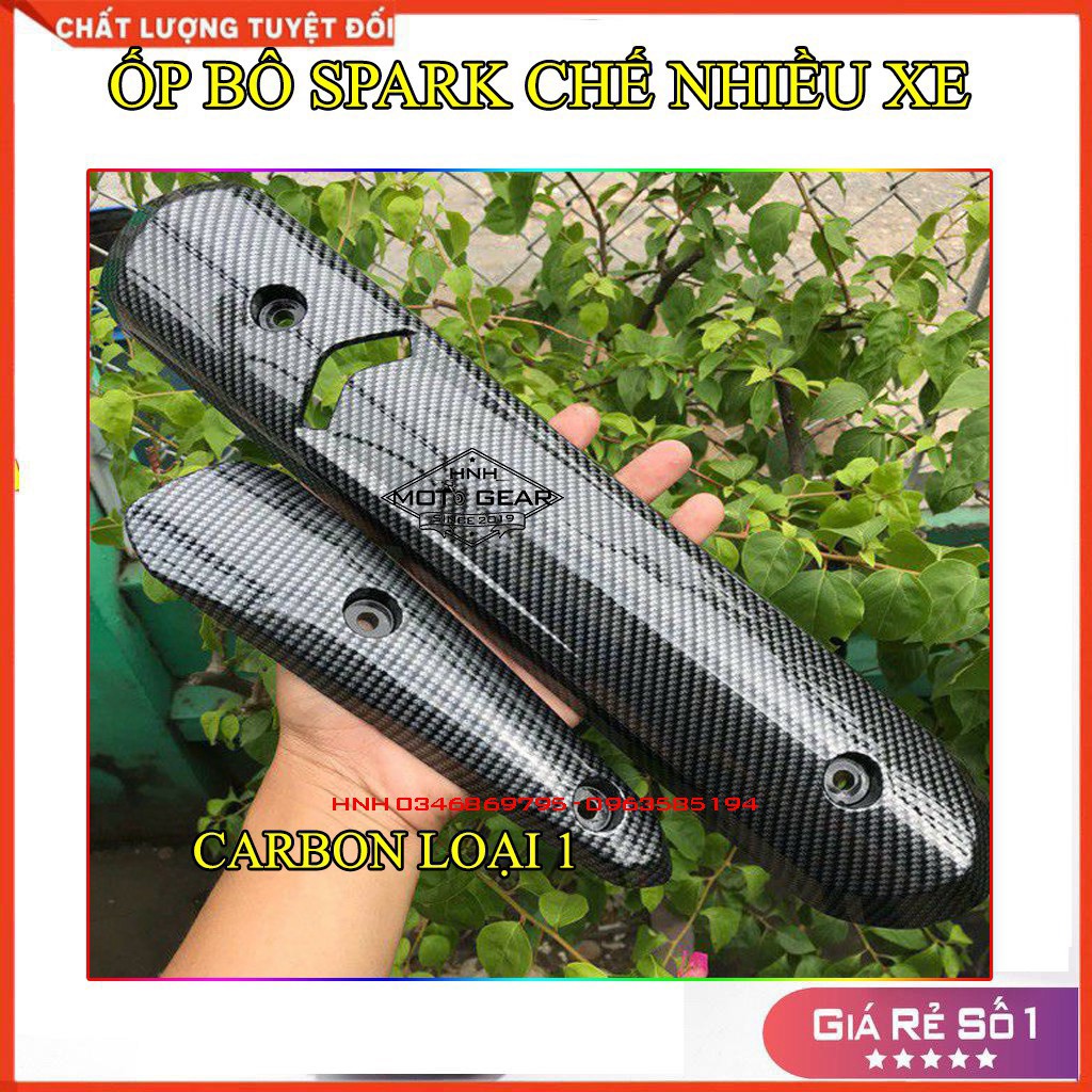 Ốp Pô Carbon Spark - Chế Lắp Cho Nhiều Dòng Xe