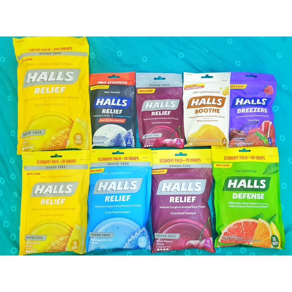 Kẹo ngậm Halls không đường