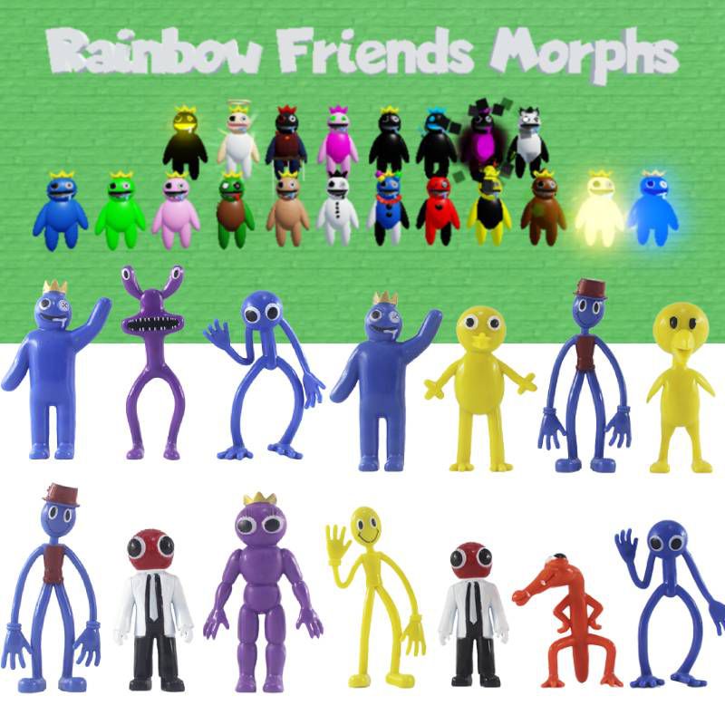 Hot Game 6/8Pcs Roblox Rainbow Friend Model Decoration Handmade Doll Peripheral Toys Kids Gifts
