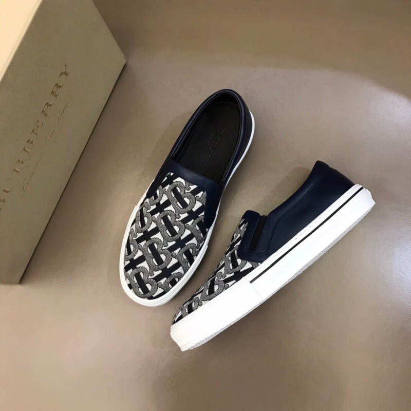 Giày lười nam thương hiệu Burberry da thật cao cấp hoạ tiết cá tính và phong cách