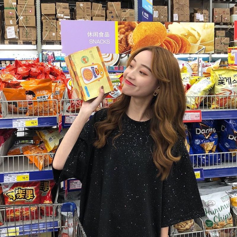 Áo Thun Tay Ngắn Dáng Rộng Màu Trơn Phong Cách Hàn Quốc Cho Nữ