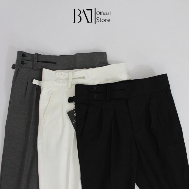 Quần âu cạp cao nam BAT STORE thiết kế trẻ trung tôn dáng chất liệu vải đẹp co giãn
