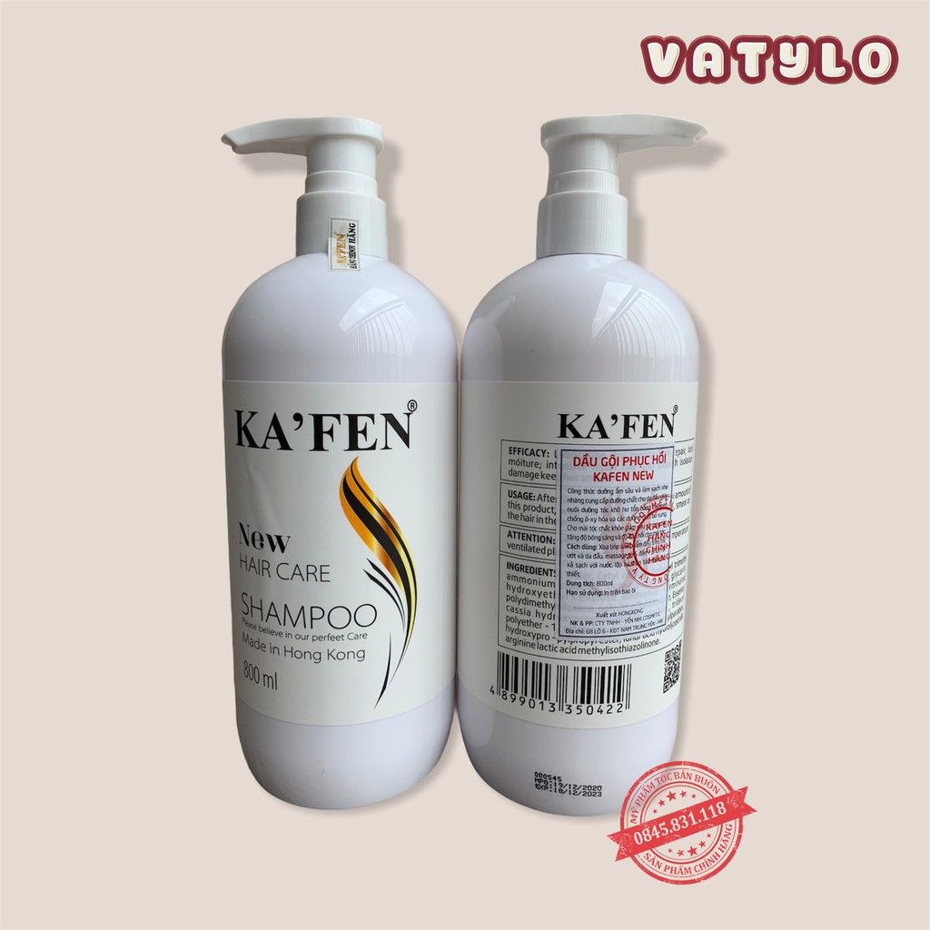 Cặp Dầu Gội Xả NEW KAFEN 800ml | Giảm Rụng Tóc, Ngăn Rụng Tóc,Phục Hồi Tóc Hư Tổn | Hàng Chính Hãng CT08