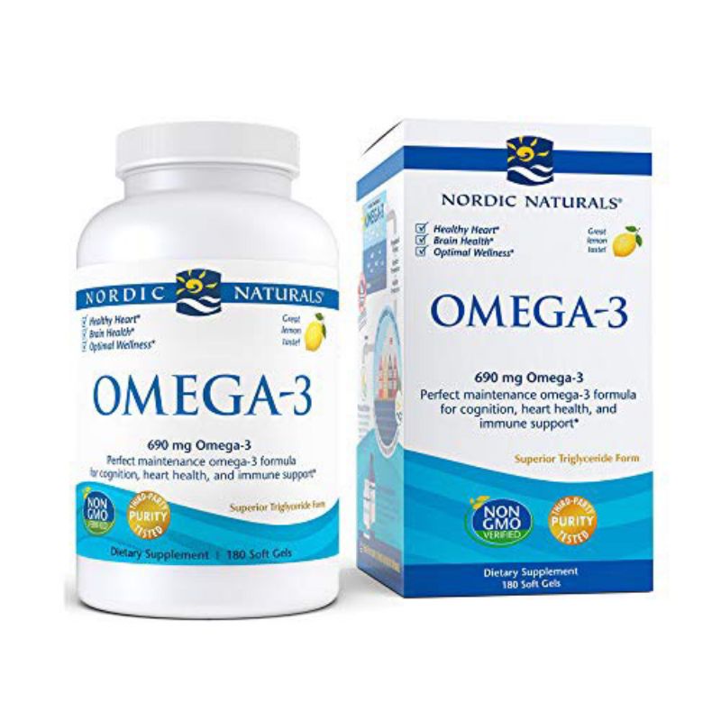 Viên uống bổ sung 690mg Omega 3 Nordic Naturals 180v hương chanh Mỹ
