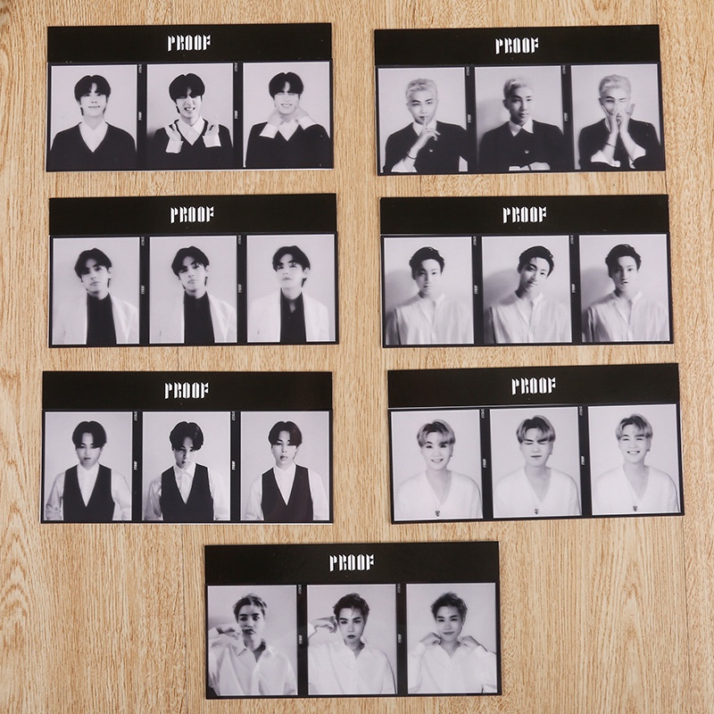 Thẻ Ảnh Bằng PVC In Hình Nhóm Nhạc BTS JK V JIMIN JIN SUGA RM J-HOPE 3