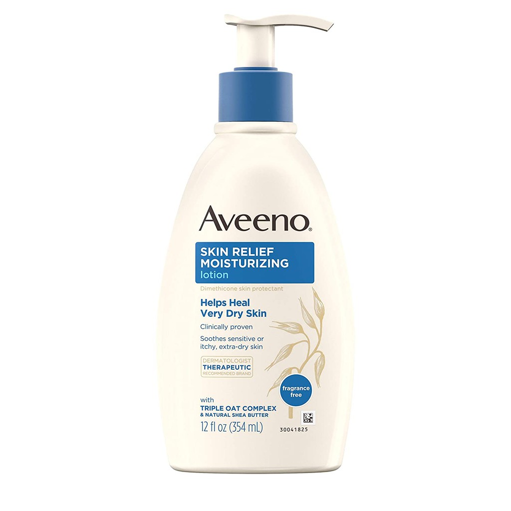 Dưỡng thể không mùi cho da khô Aveeno Skin Relief 24-Hour Moisturizing Lotion 354ml (Mỹ)