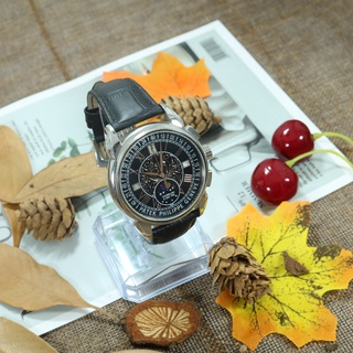 Đồng Hồ Nam Dây Da - IWC - Mặt Đen