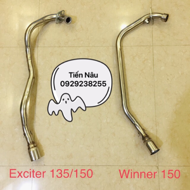Cổ pô inox gắn lon pô độ đầy đủ mọi xe