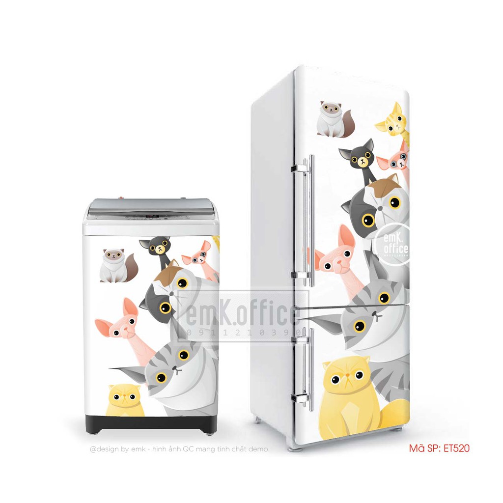 Miếng dán tủ lạnh - chất liệu decal chống thấm - mã ET520