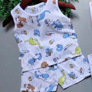 Ba lỗ mới đẹp- Combo 5 bộ quần áo ba lỗ coton giấy cho bé gái/bộ ba lỗ giấy cho bé trai- Chất loại 1