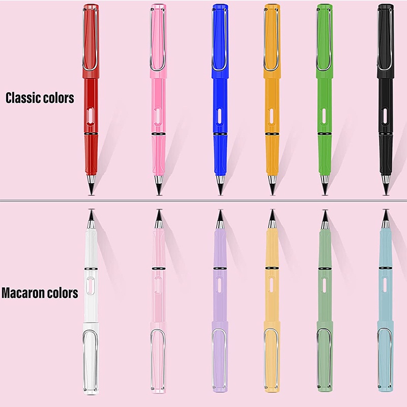 Bút Chì Kẻ Vô Hạn Lâu Trôi Có Thể Tái Sử Dụng Kèm Gôm Tẩy Tiện Dụng Cho Học Sinh