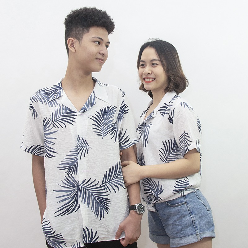 Áo Đũi Nam Nữ cổ bẻ sơ mi vải đũi thái đẹp FAVITI AD50 | BigBuy360 - bigbuy360.vn