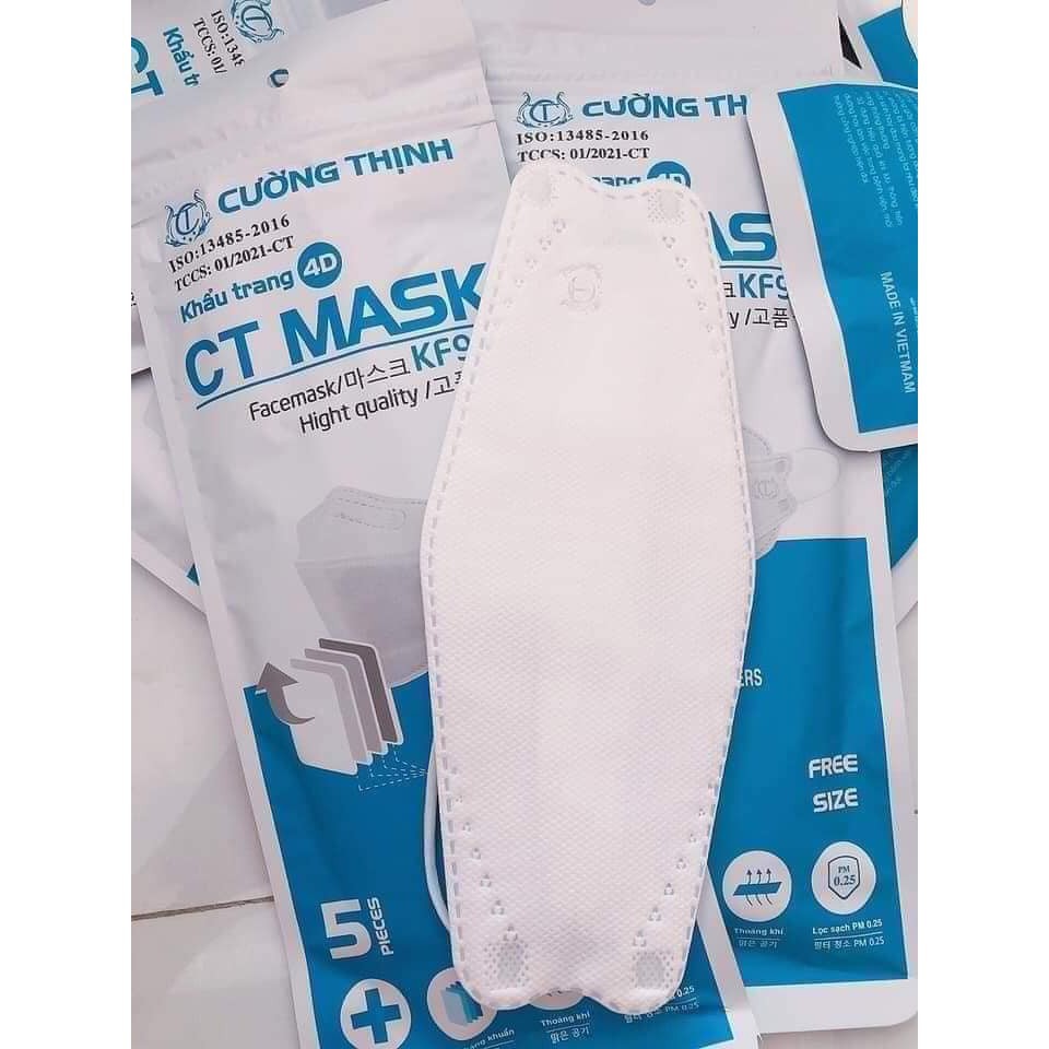Khẩu Trang 4D Mask KF94 Công Nghệ Dập Hàn Quốc ( Bịch 5 Cái ). | BigBuy360 - bigbuy360.vn