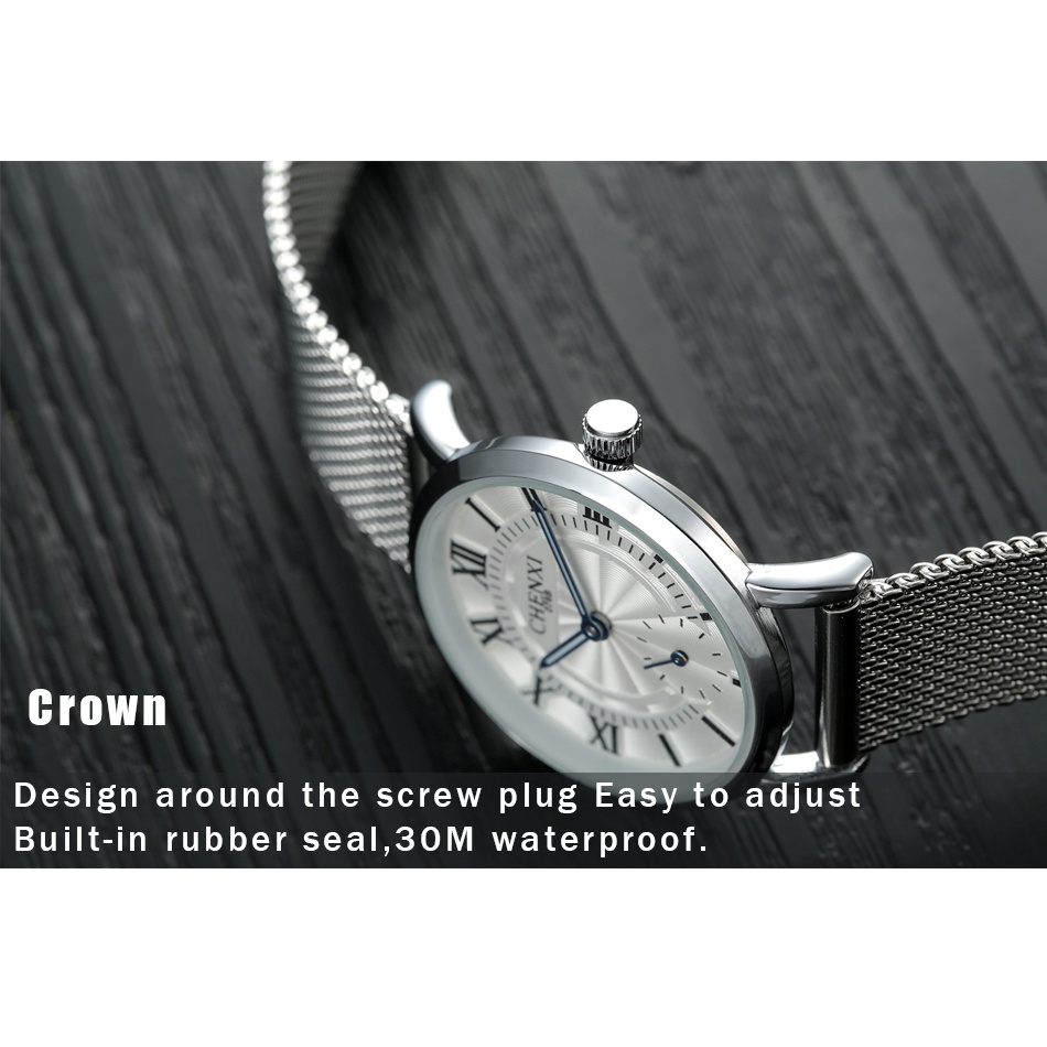 Đồng Hồ Đeo Tay CHENXI 076B Mặt Thép Không Gỉ Chống Nước Sang Trọng Cho Nữ