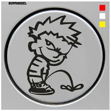 Tem Decal Sticker miếng dán Trang Trí nắp bình xăng nhiên liệu xe hơi ô tô chú bé Naughty Boy cho xe Toyota Vios