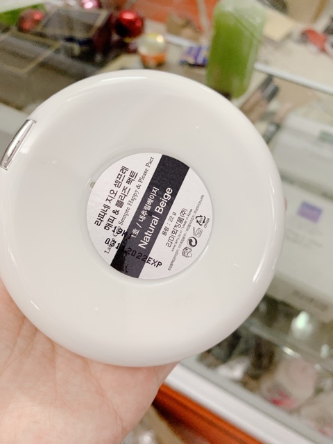 Phấn phủ Geo trắng siêu mịn -semper happy &amp; please pact ( Cam kết hàng chuẩn auth,đền 100 lần nếu phát hiện hàng giả)