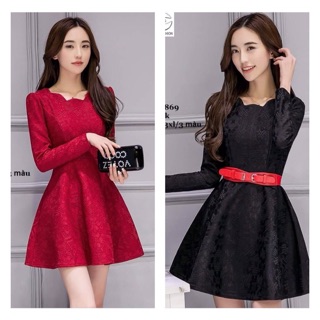 Đầm xoè dài tay