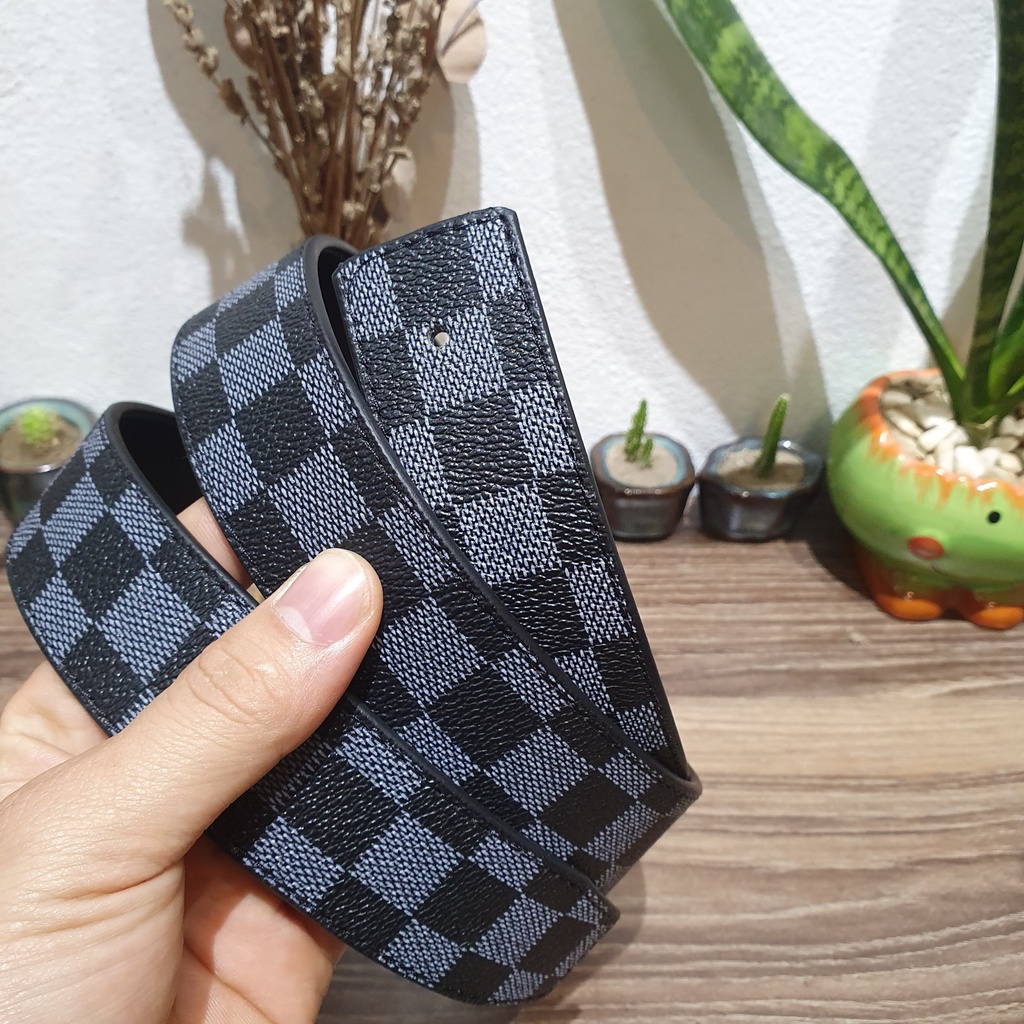 Thắt lưng nam cao cấp, thắt lưng nam thời trang, dây lưng mặt kim loại nguyên khối mẫu trơn trẻ trung