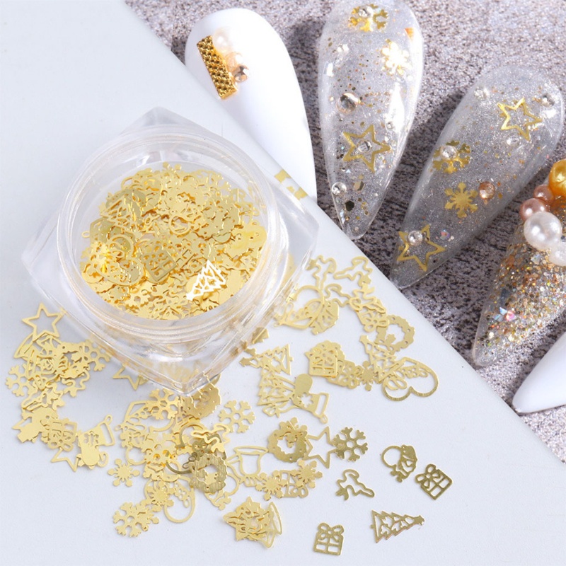 Hộp Sequin Trang Trí Móng Nghệ Thuật Chủ Đề Giáng Sinh