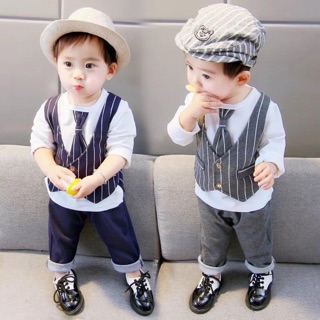 Set bộ công tử dài tay cho bé trai
