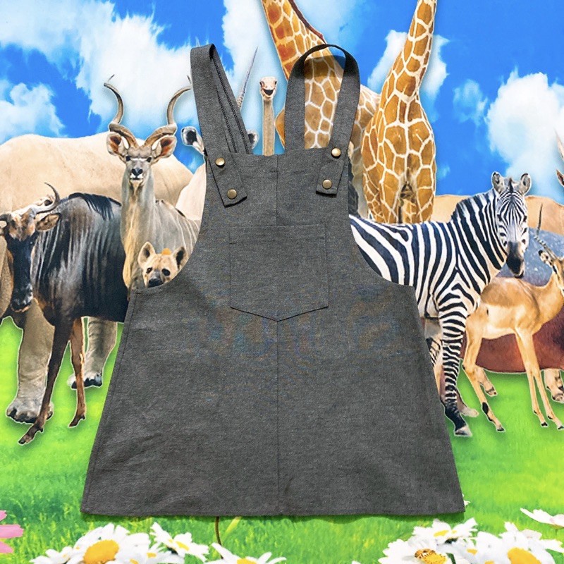 Size M đầm yếm thun umi ngắn màu xám ghi | BigBuy360 - bigbuy360.vn