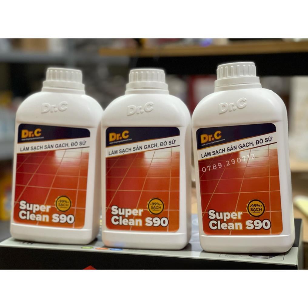 Dung dịch cọ nền nhà tẩy đồ men sứ ố vàng tẩy sàn Dr.C 1000ml