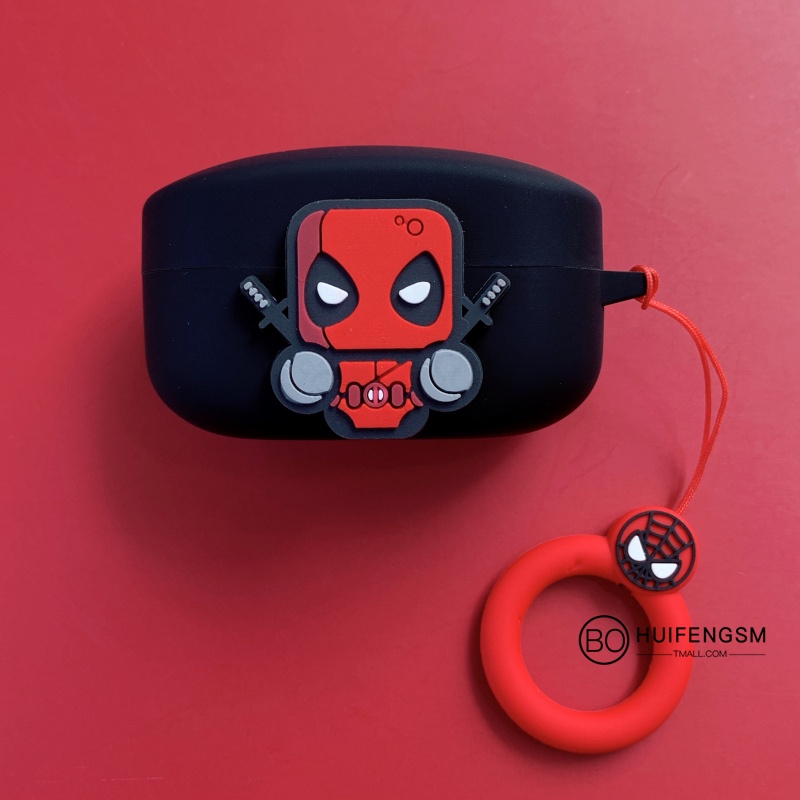 Sony WF-1000XM4 Case Cartoon Ring Lanyard Sony WF-1000XM3 Silicone Soft Case Cover Cartoon Deadpool Keychain Pendant Sony WF-SP800N Bluetooth Headphone Case Cover Sony LinkBuds WF-L900 Cover Shockproof Case Sony XB700 Case