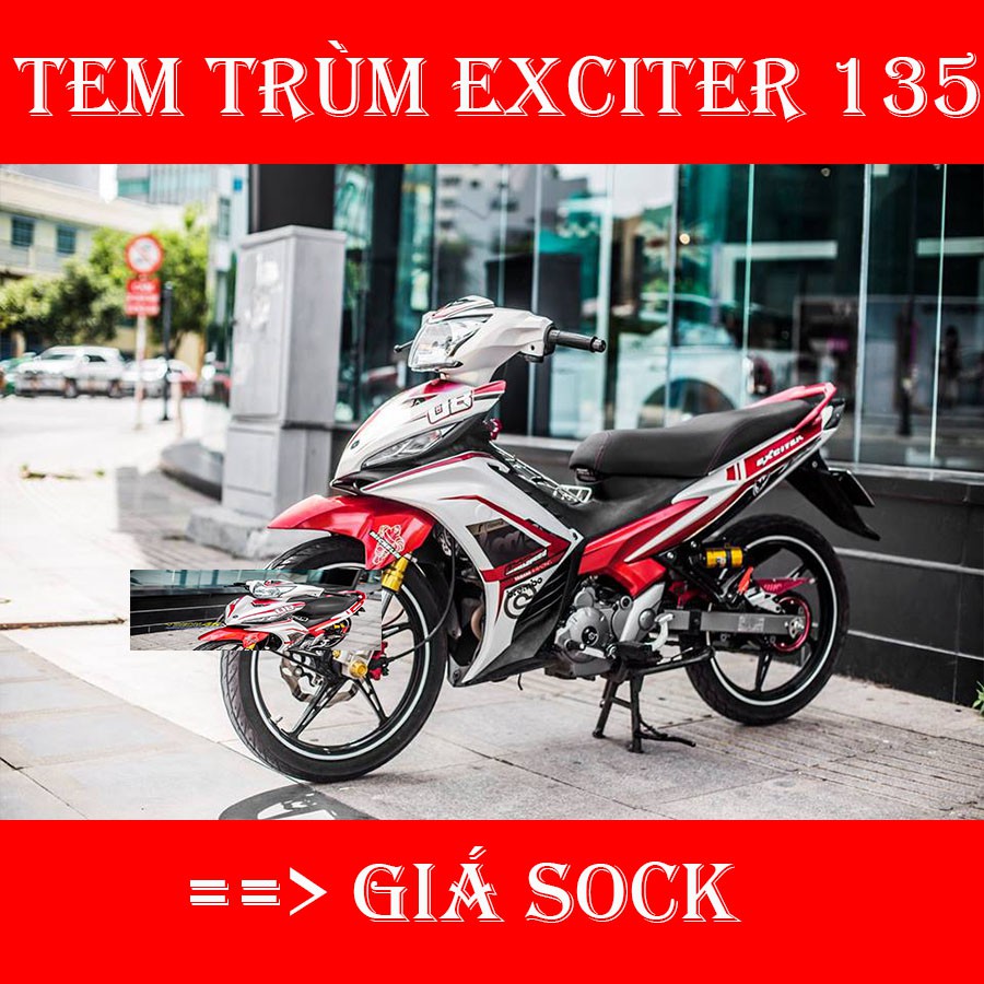 Tem Trùm Exciter 135 Đỏ Trắng Brembo