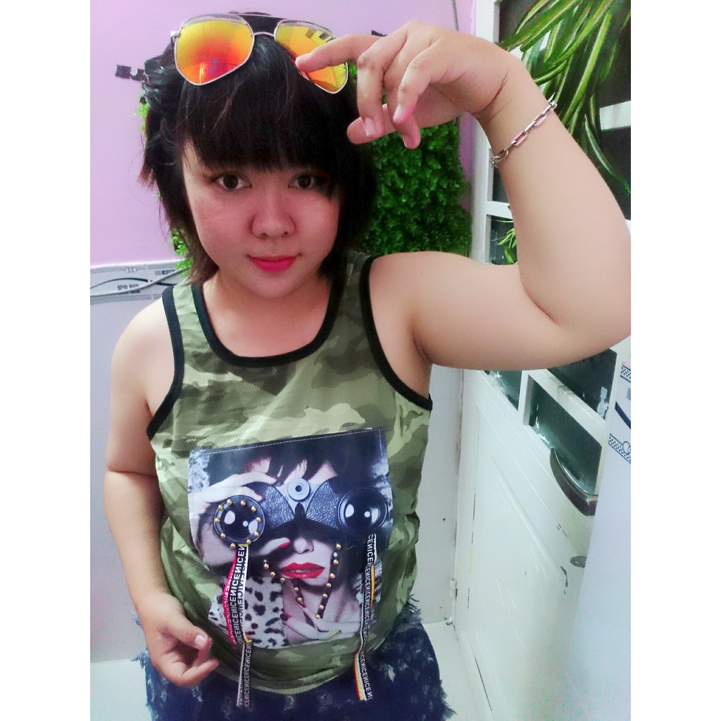 áo tanktop rằn ri bigsize NAM NỮ 70-100kg