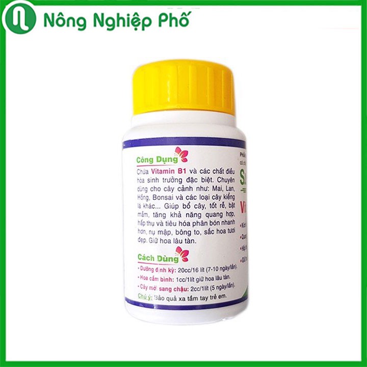 Phân bón Vitamin B1 Super Roots kích rễ bật mầm - Chai 100ml