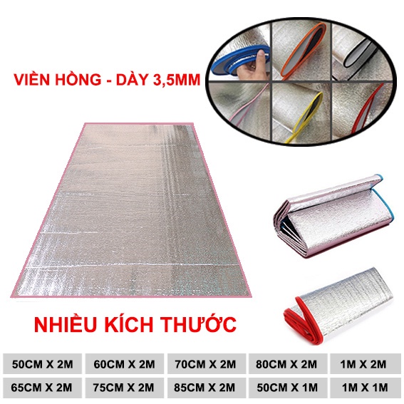 Chiếu ngủ trưa văn phòng cá nhân dày 3.5ly màu HỒNG ( chọn kích thước ) - thảm ngủ trưa cá nhân , thảm du lịch