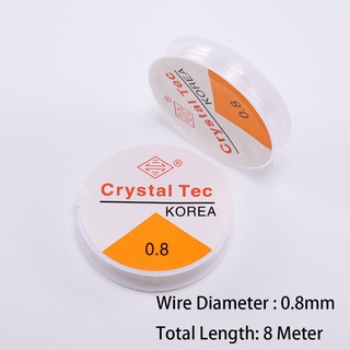 St.kka 1 Cuộn Dây Pha Lê Đính Hạt Co Giãn Trong Suốt, Được Sử Dụng Cho DIY Trang Sức Làm Vòng Tay Và Vòng Cổ Phụ Kiện