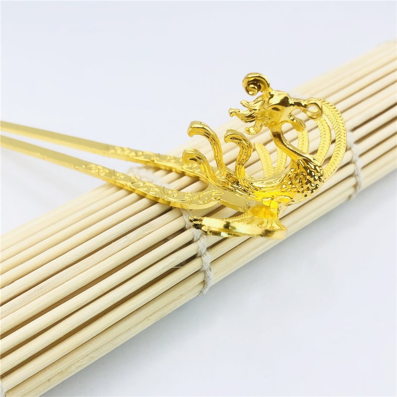 1 cán trâm đúc phượng hoàng 49*132mm nguyên liệu làm trâm làm trang sức cổ trang