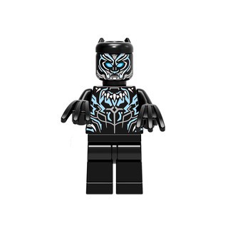 Xếp Hình Minifigures Và Bigfig Chiến Binh Báo Đen Black Panther - Đồ Chơi Lắp Ráp non-lego FH3007