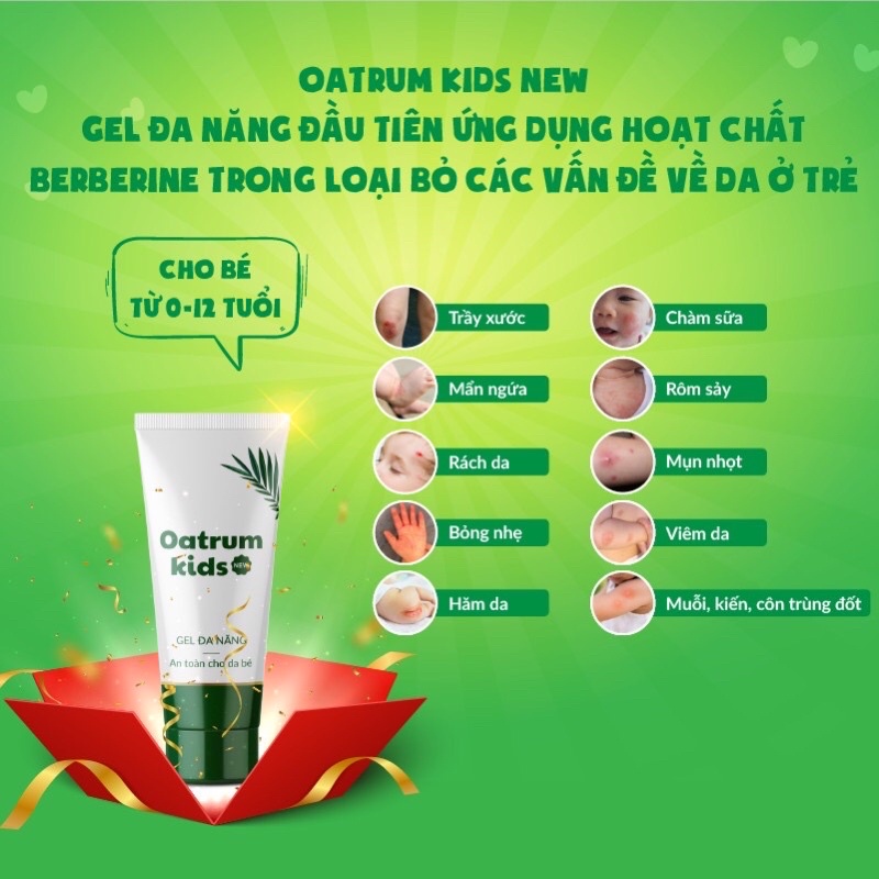 [CHÍNH HÃNG]Gel bôi da Oatrum Kids New tuýt nhỏ 5g - bé hết trầy xước, rách da, bỏng, côn trùng đốt, hăm, mụn, viêm da