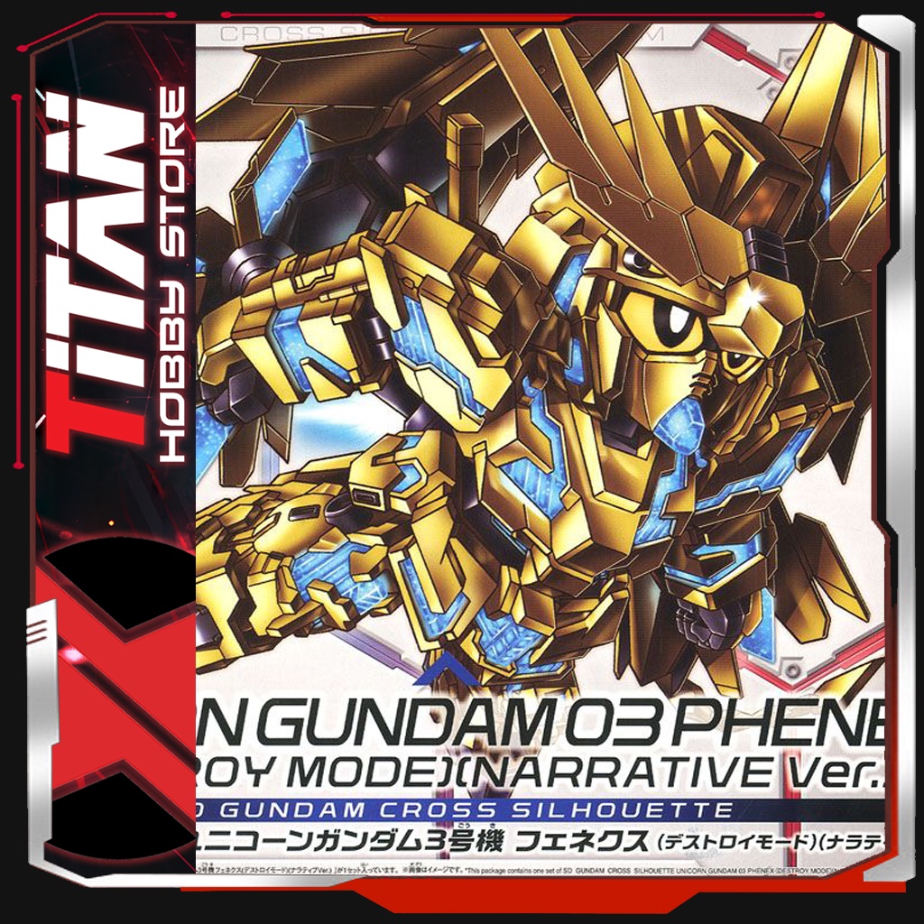 Mô hình lắp ráp Gunpla SD GUNDAM CROSS SILHOUETTE UNICORN GUNDAM 03 PHENEX (DESTROY MODE) (NARRATIVE Ver.) Bandai Japan