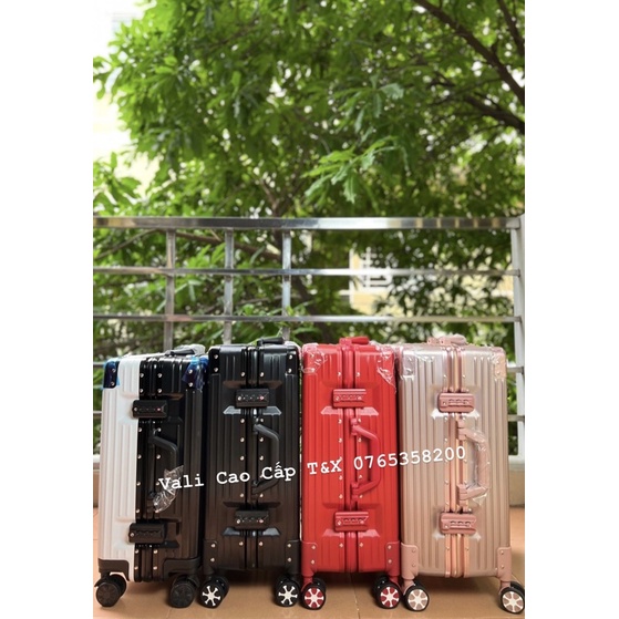 Vali kéo vali khung nhôm khóa sập cao cấp du lịch size 20/24/29