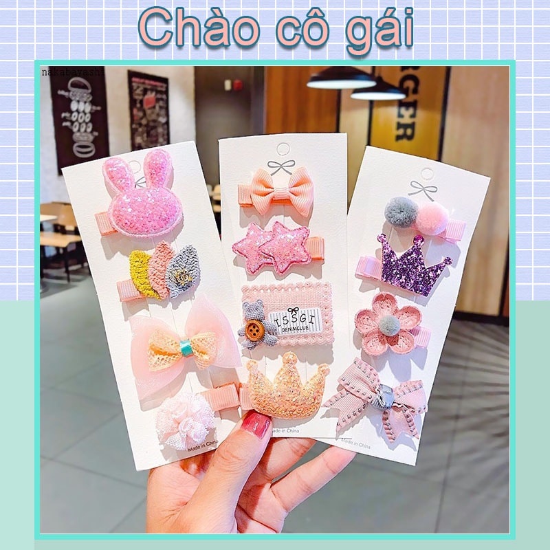 RẺ NHẤT SHOPEE - SET KẸP TÓC 4 CHI TIẾT