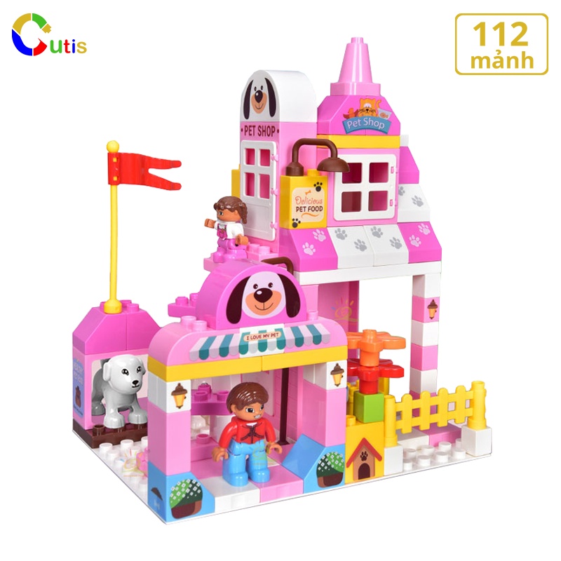 Bộ đồ chơi lego Cutis, bộ lắp ghép nhiều mảnh, giáo dục, phát triển trí thông minh cho bé