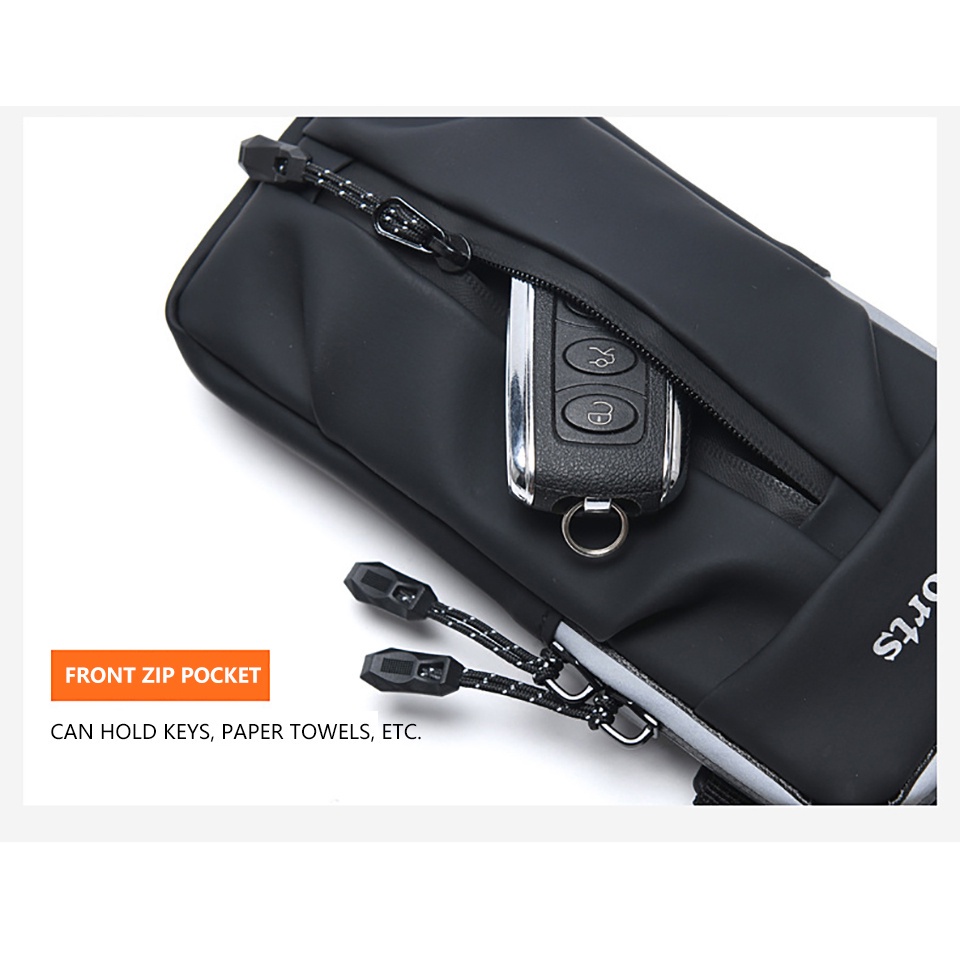 Túi đựng điện thoại đeo bắp tay màu phản quang chống thấm nước hỗ trợ chơi thể thao/ chạy bộ