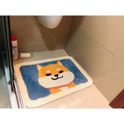 Thảm nhà tắm hình chó akita
