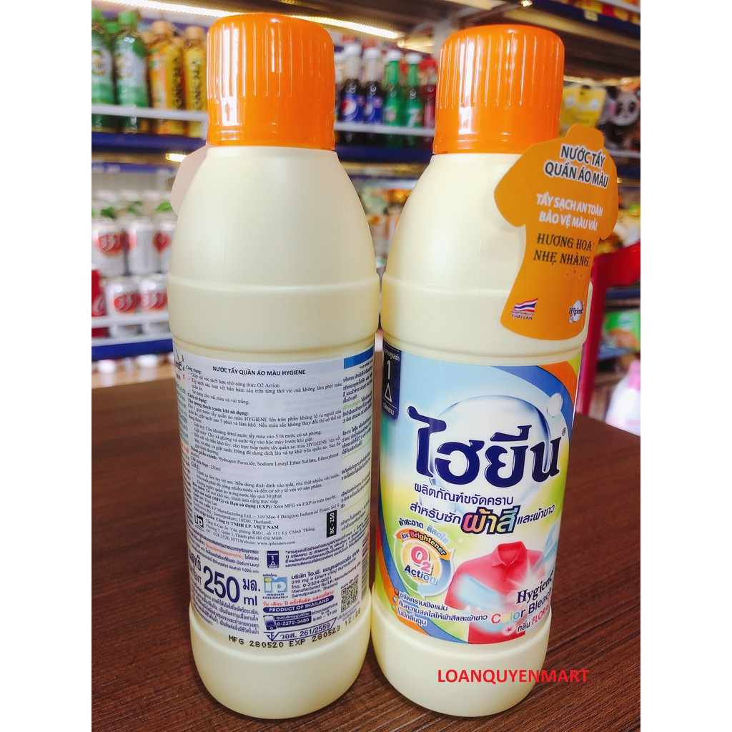 Thuốc tẩy trắng, tẩy màu quần áo Thái Lan 250ml siêu sạch