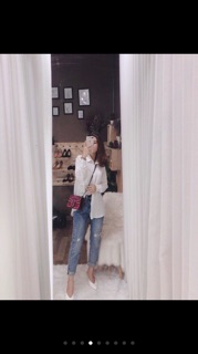 Áo sơ mi trắng chất đũi Thái form rộng