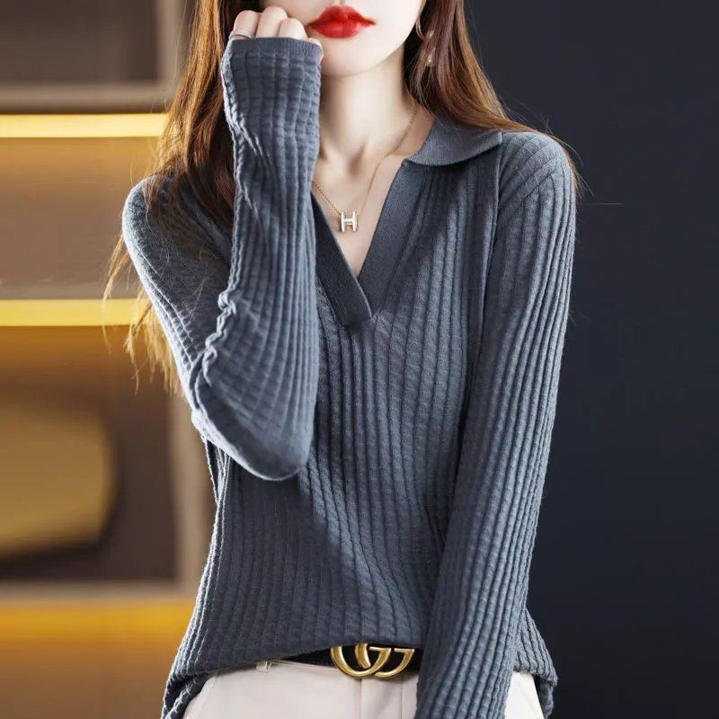 Áo Sweater Dệt Kim Form Ôm Thời Trang Thu Đông Cho Nữ